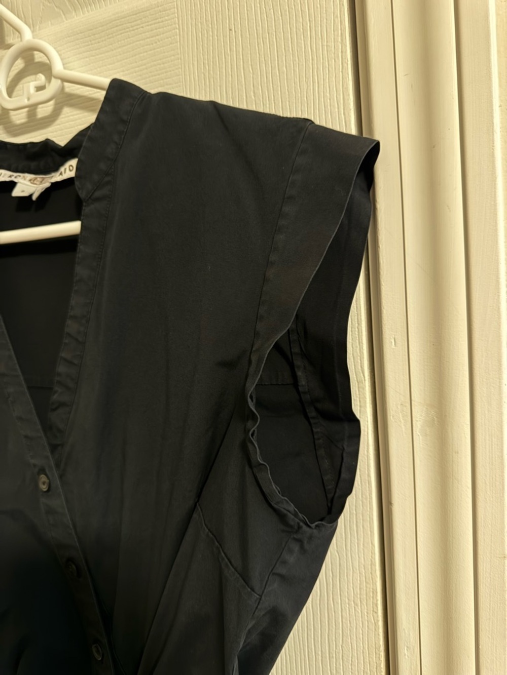 VERONICA BEARD Ruched Shirt Dress 8 - Picture 3 of 13